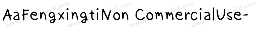 AaFengxingtiNon CommercialUse字体转换